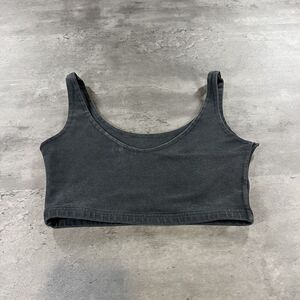 Brandy Melville‎ Bandeau Top Women Black Faded Bralette Skate Minimal Grunge